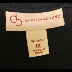 Navy Blue & Sparkle Peek-A-Boo Shoulder - Sz 1X